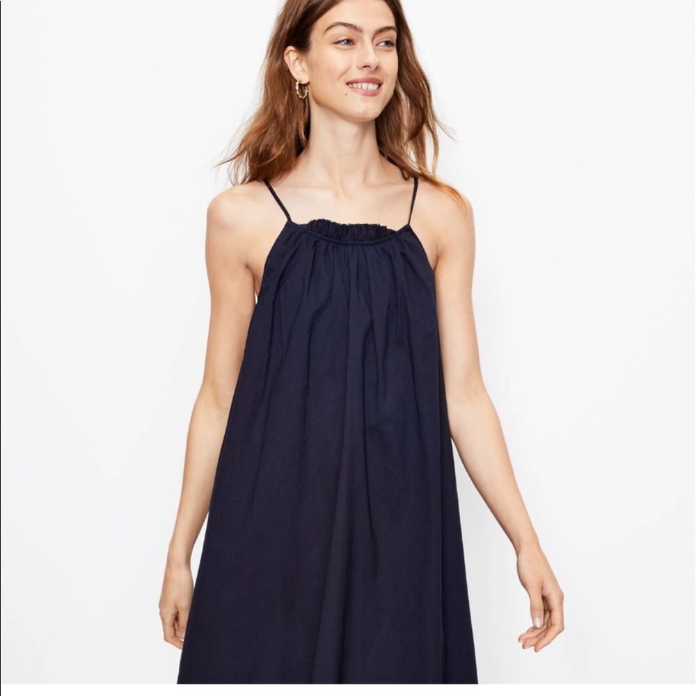 LOFT Tall Tie Back Swing Dress
